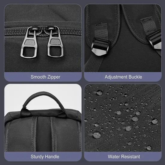 Popular High Quality Business Waterproof Large Capacity Black Simple Laptop Student Backpack
