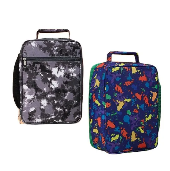 Hot Sale 600d Oxford Recycle Personalized Cooler Bag with Custom Printed Logo Aluminum Foil Lunch Bag for Students Adults