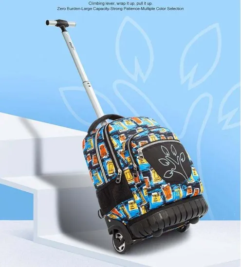 Factory Kids Trolley Bag Children Trolley School Backpack Custom Rolling Backpack