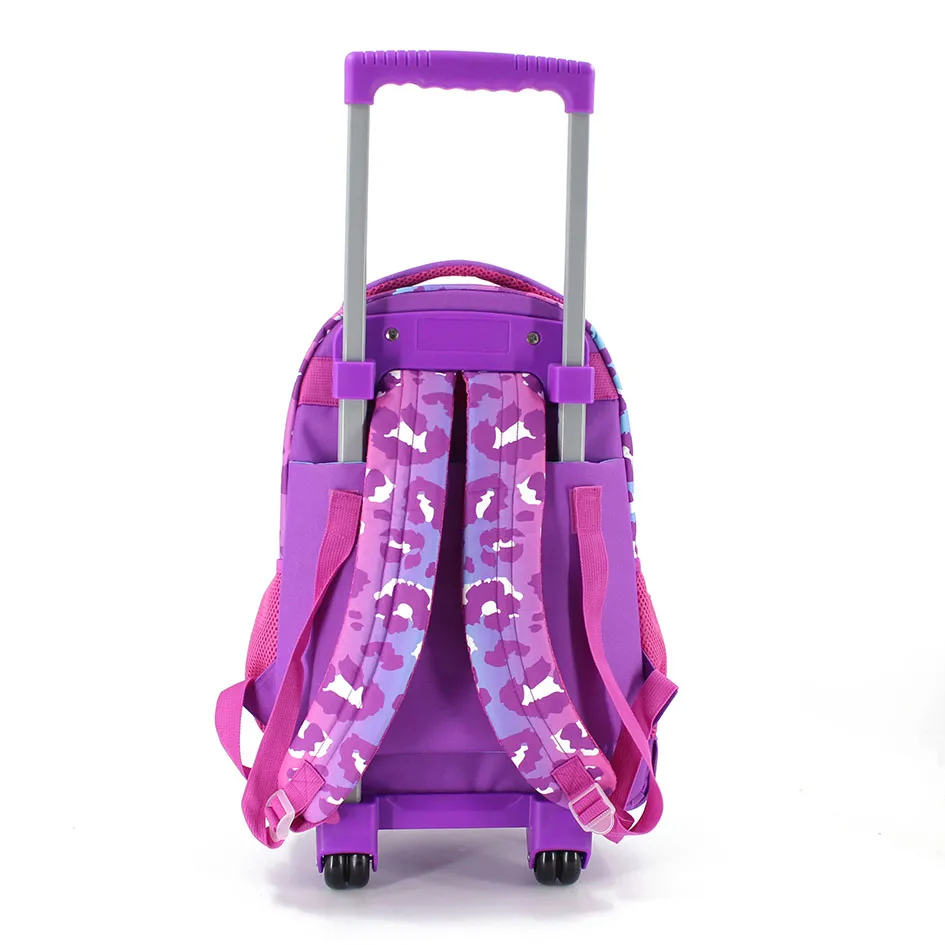 New Design Fashion Print Trolley Backpack Smooth Stretch Student Trolley Bag Can Be Customized Logo