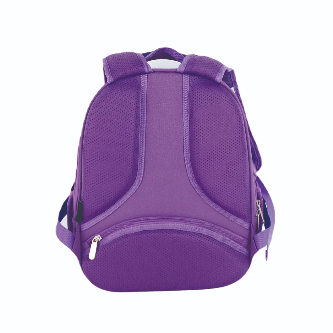 Independently Designed Cute Cat Purple School Backpack 600d High Quality Children School Bags