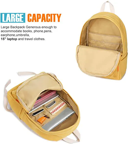Canvas Travel Students School Durable Weekender Rucksack Laptop Bags Anti Theft Notebook Backpack