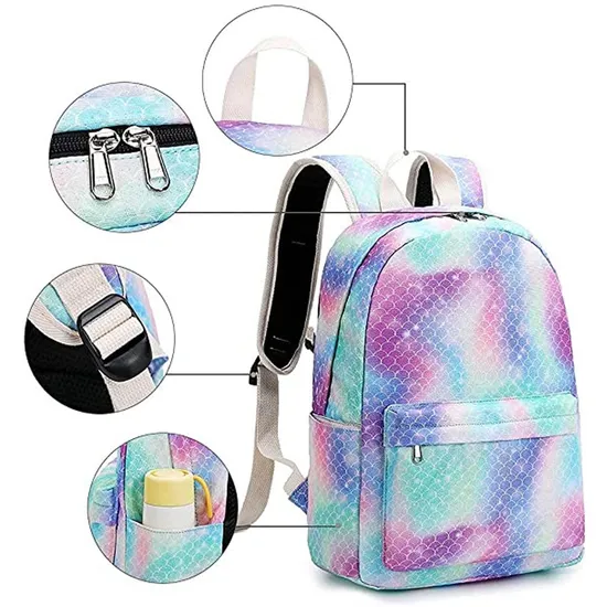 High Fashion Custom Logo Multiple Pockets Waterproof Children Bags Kids School Backpack for Girls Boys