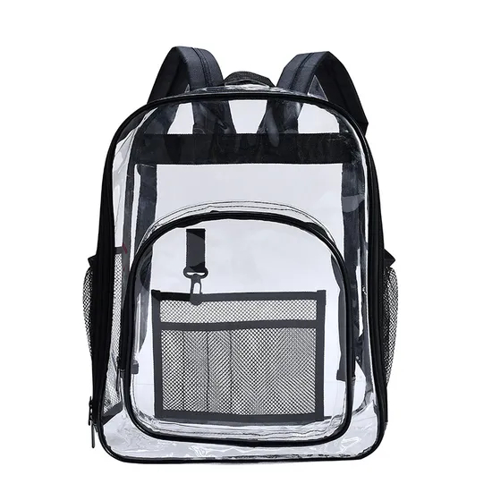 Customized Logo Transparent PVC Backpack Multifunctional Waterproof Student Backpack