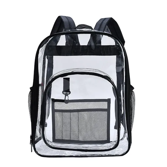 Customized Logo Transparent PVC Backpack Multifunctional Waterproof Student Backpack