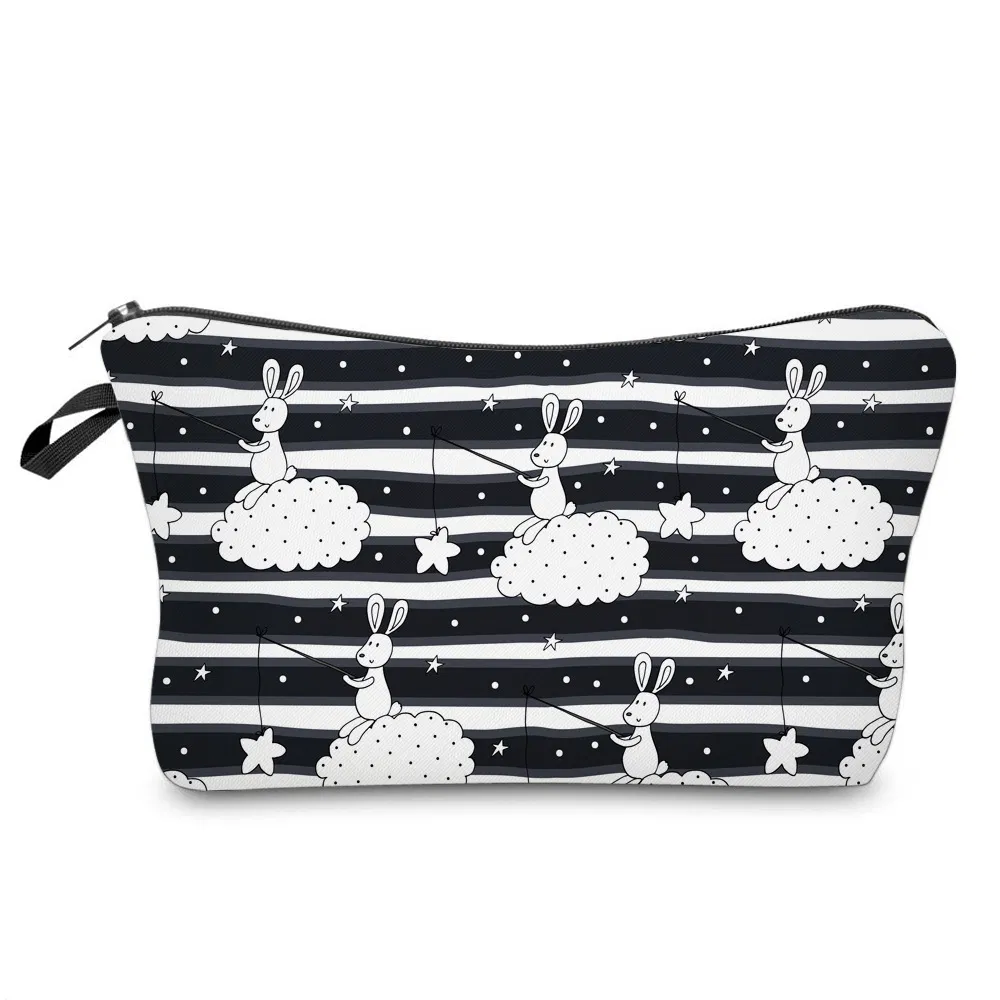 Cartoon Cute Bunny School Pencil Bag Zipper Makeup Cosmetic Pouch Waterproof
