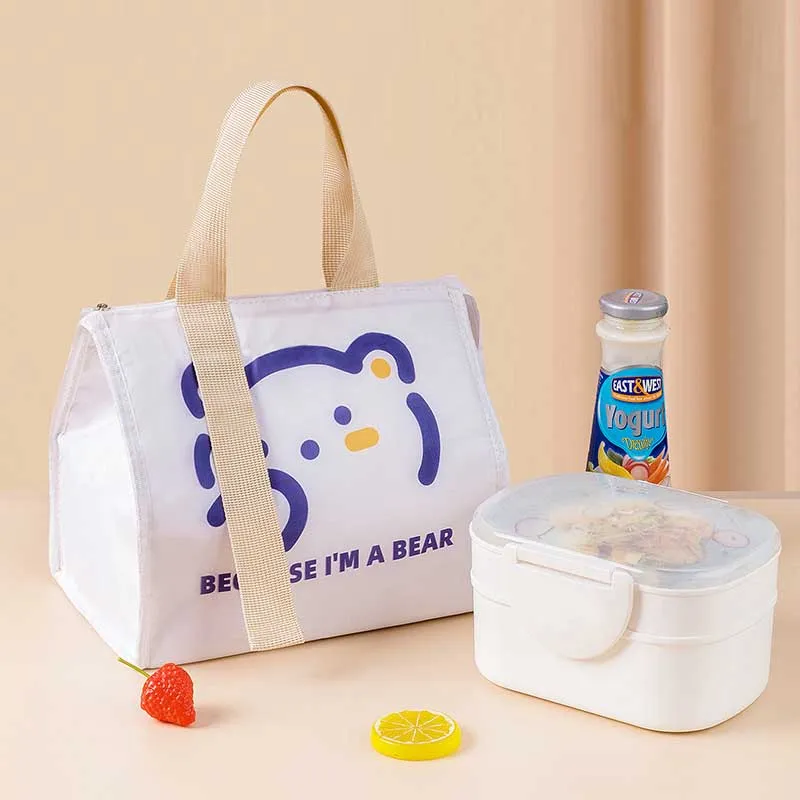 Cartoon Thermal Lunch Box Bags Kids Waterproof Food Storage Container Travel Picnic Pouch Insulated Cooler Bento Bag
