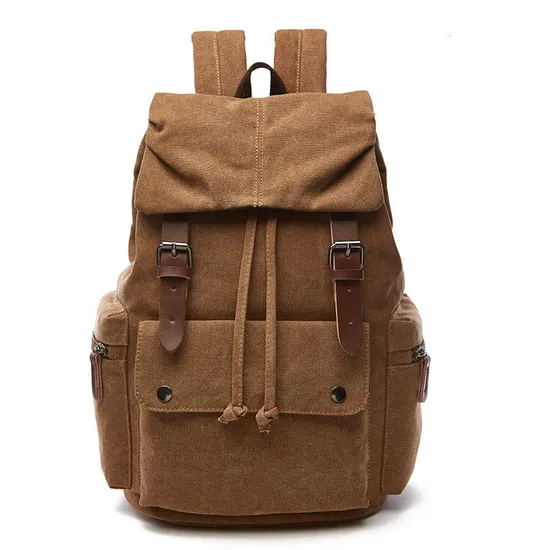 Designer Retro Style Backpacks Durable Canvas Laptop 15 Inch