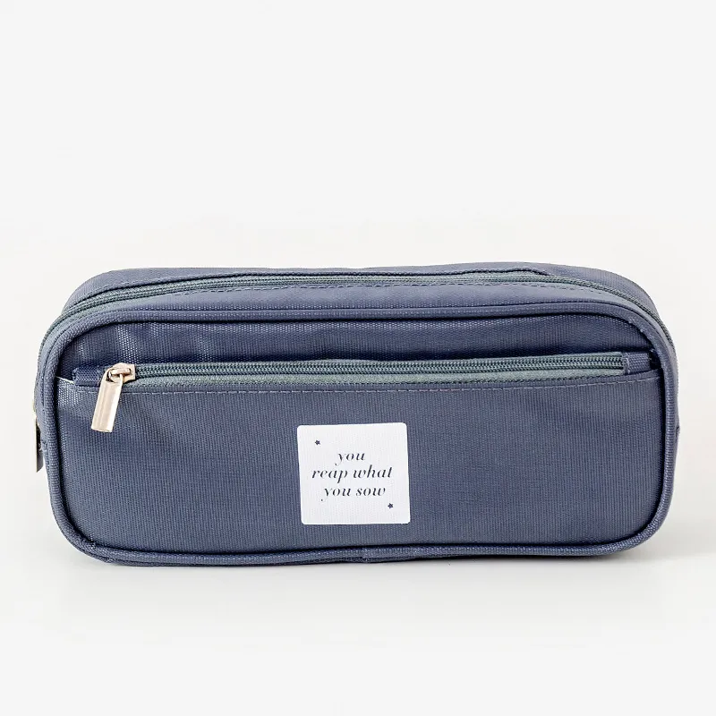 Creative Custom School Student Zipper Canvas Pencil Case Large Capacity