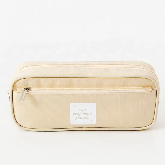 Creative Custom School Student Zipper Canvas Pencil Case Large Capacity