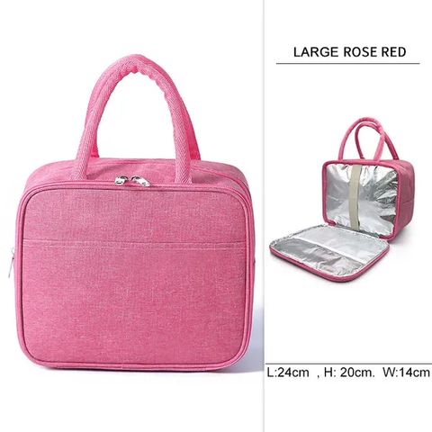 Custom School Breakmilk Food Picnic Delivery Office Warmer Bag Women Wholesale Stock Trendy Insulated Thermal Lunch Bag for Kids