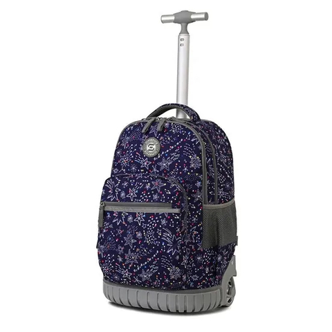 Wheeled Backpack Students Luggage School Book 18 Inch Trolley Backpack Multifunction Rolling Backpack