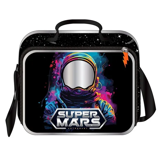 3 Piece Set School Backpack 600d PVC Boy′s Astronaut Cartoon Trolley School Bag Set
