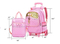 Rolling Kids Backpacks for Girls Trolley School Bag Handbag with Lunch Bag Pink