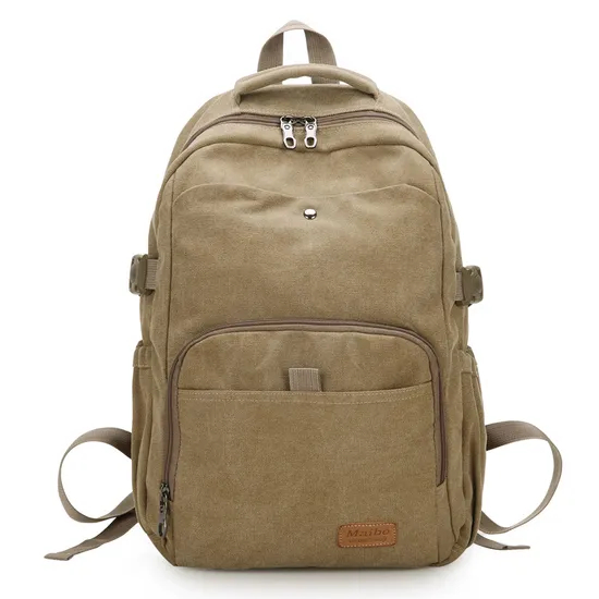 Retro Canvas Outdoor Backpack for Students Simple and Trendy Large Capacity Backpack