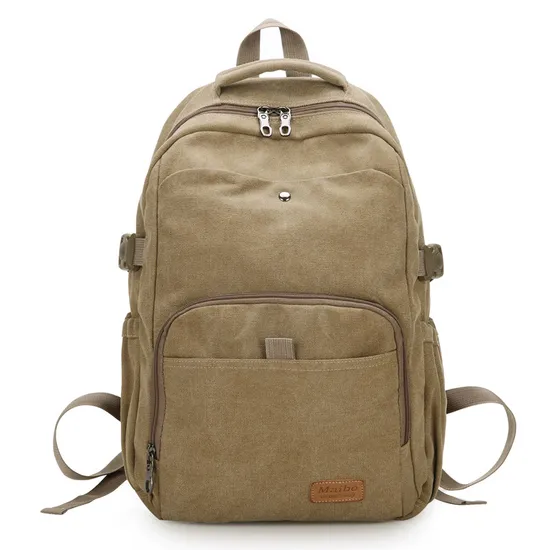 Retro Canvas Outdoor Backpack for Students Simple and Trendy Large Capacity Backpack