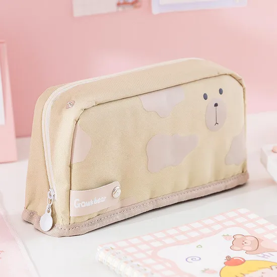 Factory Price Large Capacity Pen Case Cute Pen Bag Office Stationery Bag Pencil Case