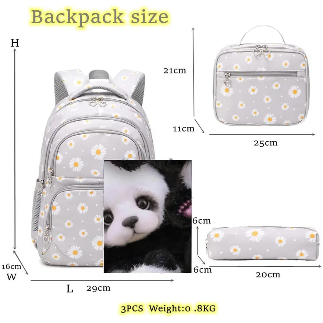 Daisy Prints Backpack Sets Kids Backpack for School Cute Girls Student Custom High Quality Travel Work School Backpack