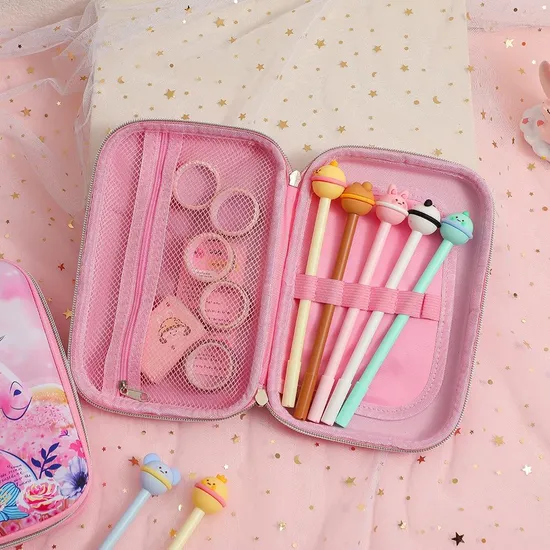 School Stationery Box Cartoon 3D EVA Unicorn Cute Pencil Case for Kids