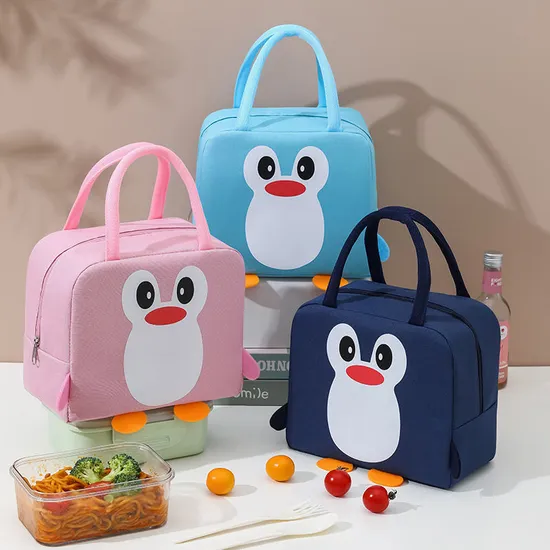 Fashionable Cute Cartoon School Kids Insulated Fitness Lunch Picnic Bag Custom Outdoor Reusable Breastmilk Lunch Cooler Bag Food