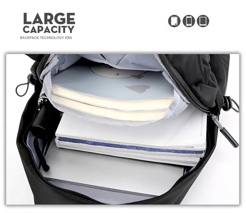 Multifunction Waterproof Back Pack Men Luxury Student School Bags Notebook 15.6 Inch Laptop Luxury Casual Backpack
