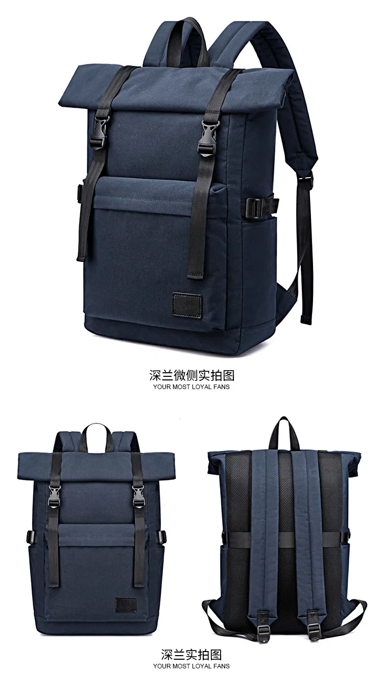 Trendy Casual Canvas Bag Outdoor Business Computer Waterproof Backpack
