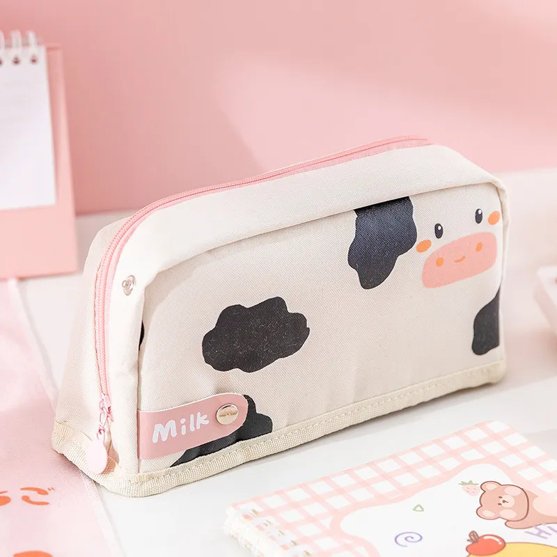 Factory Price Large Capacity Pen Case Cute Pen Bag Office Stationery Bag Pencil Case