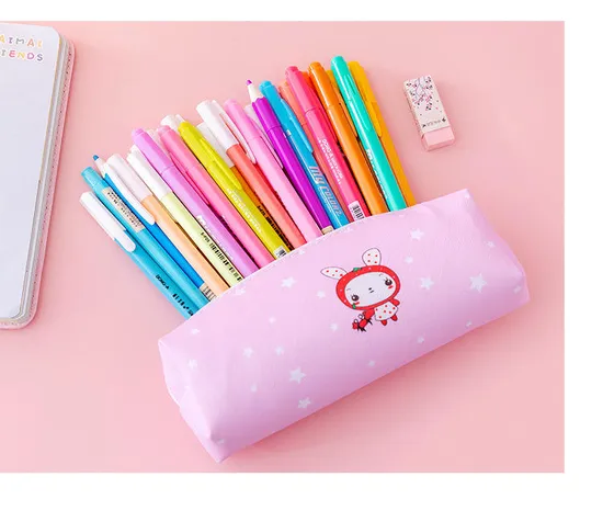 High Quality Polyester Fabric Cute Pencil Case Stationery Case for Kids