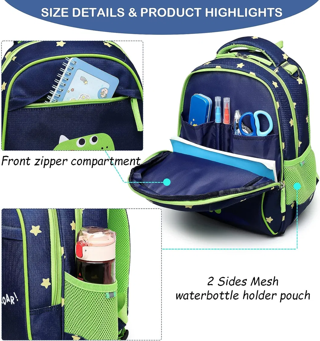 Factory Direct Sales Children School Bags Dinosaur Pattern Toddler Kids Backpack Colorful Children Schoolbag for Boys