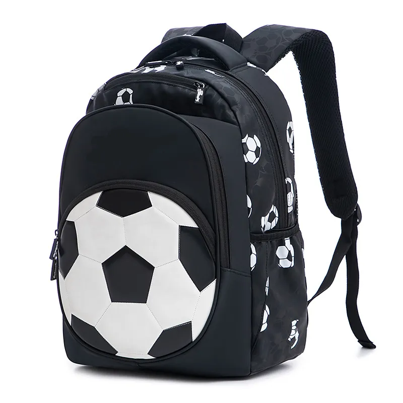 Boys Football Printed Backpack Student Soccer Schoolbag Large Capacity Fashion Polyester Backpack for Boys