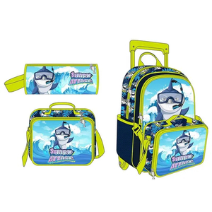 High Quality Kids School Bag Set Back to Trolley School Bag with Lunch Bag