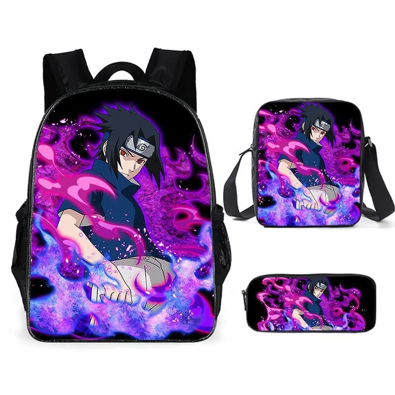 Factory Custom School Student 3 PCS Backpack Sets Backpack Shoulder Bag Pencil Case