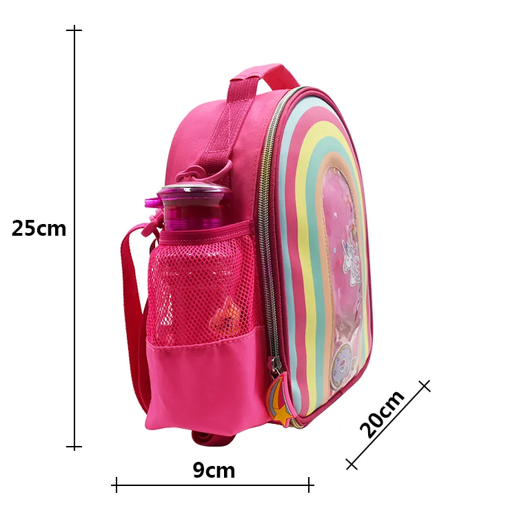 Rainbow Unicorn Pink Girls Kids Lunch Box Bag, Lunch Bag Cooler Kids/School Lunch Bags, Insulated Lunch Bag Thermal