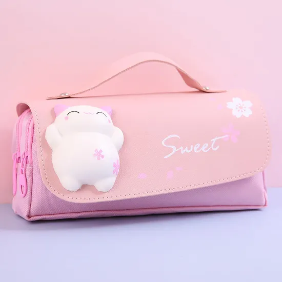 Large-Capacity Student Cute Decompression Stationery Bag Cartoon Creative Multi-Functional Stationery Box Pencil Bag