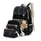 3PCS Casual Star Print Canvas Top Name Brand Kids School Bag Set
