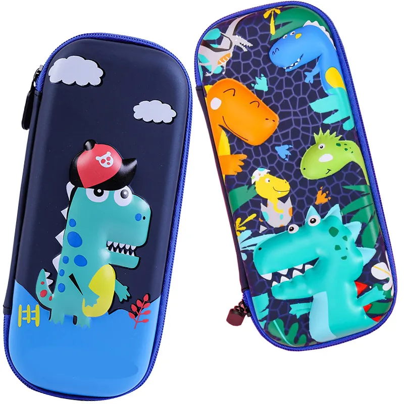 3D Embossed Pencil Case for Kids Pen Pouch for Kids Zipper Closure Crayon Organizer Box