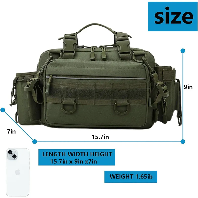Factory Waterproof Tactical Road Bag Camouflage Fishing Gear Storage Bag