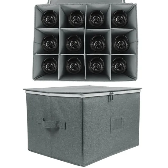 Wine Glass Storage Bag Foldable High Legged Wine Glass Storage Cooler Bag