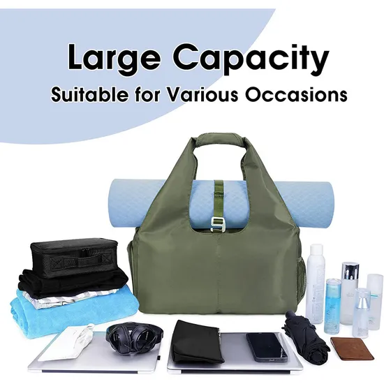 Factory Cross-Border Hot Selling Women′s Waterproof Fitness Bag Gym Yoga Mat Handbag