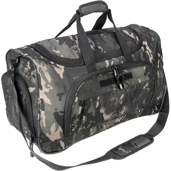 Cross Border New Tactical Camouflage High-Capacity Portable Fitness Bag Travel Storage Bag with Independent Shoe Compartment