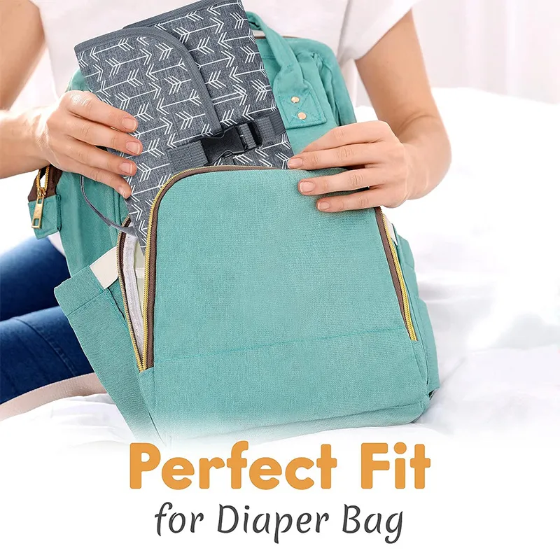 Cartoon Printed Pattern Waterproof Baby Urinary Pad Baby Stroller Hanging Bag Portable Diaper Bag