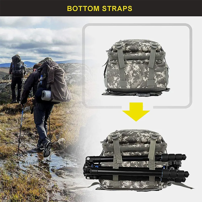 Factory Customized Tactical Style Camouflage Backpack Outdoor Mountaineering Backpack