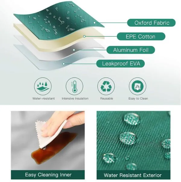 Factory Wholesale Food Preservation Lunch Cooler Bag New Women&prime;s Men&prime;s Children&prime;s Picnic Travel Storage Insulation Lunch Bag