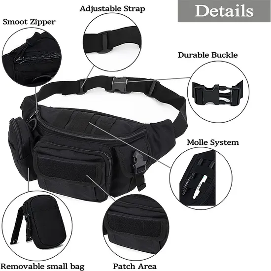 Factory Customized Tactical Style Camouflage Waist Bag Crossbody Bag
