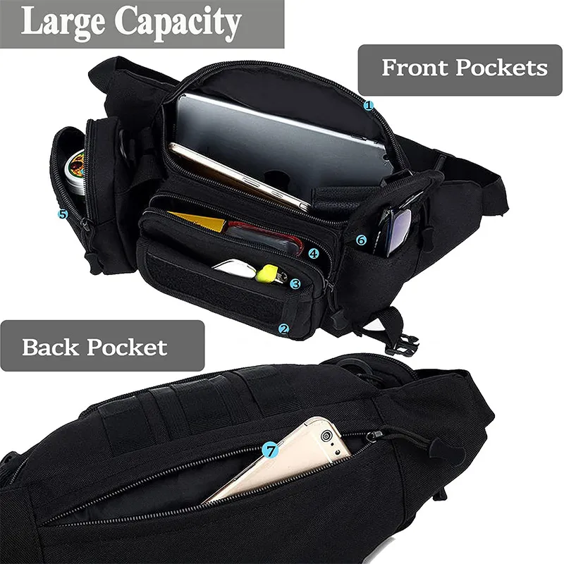 Factory Customized Tactical Style Camouflage Waist Bag Crossbody Bag