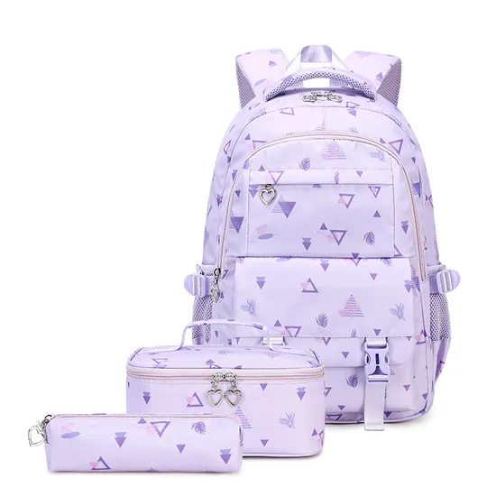 Elementary School Backpack Womens Ultra Light Childrens Backpack Pencil Case Lunch Bag Three Piece Set