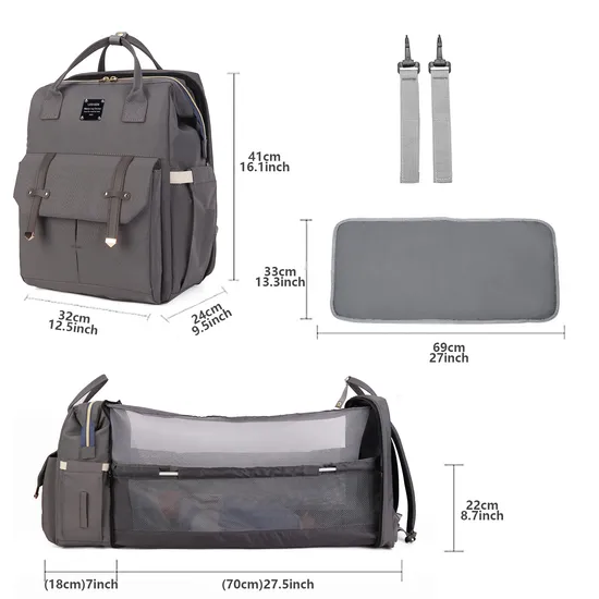 Mommy Bag New Folding Bed Multi Functional Double Shoulder Mom Backpack