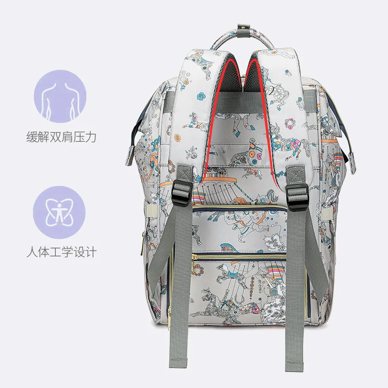 Mommy Bag Multi Functional Large Capacity Handbag Three Piece Set Mother Bag