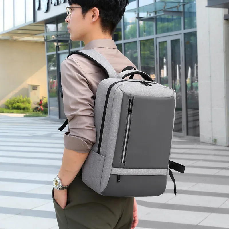 Oxford Cloth 14 Inch Computer Backpack with USB Charging Port Business Backpack
