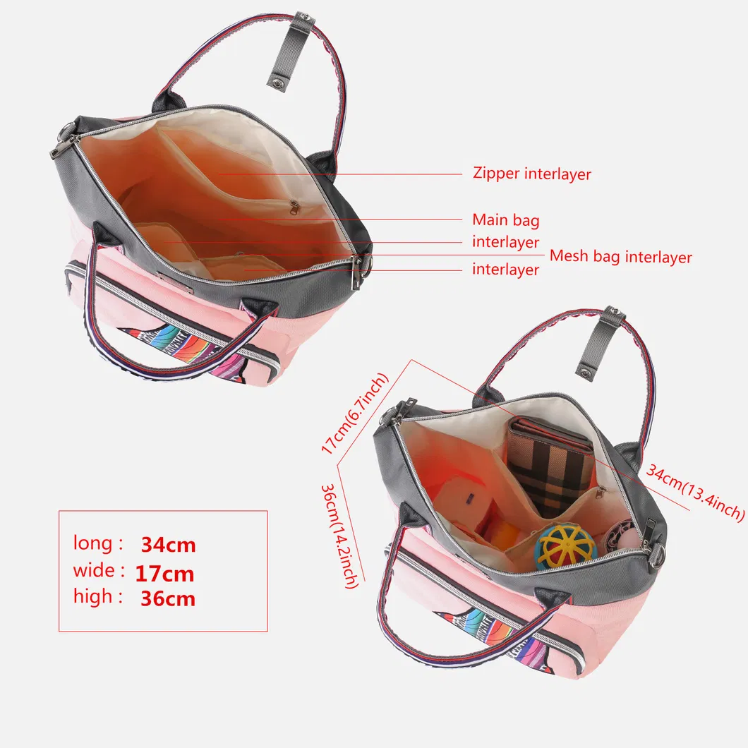 Mommy Bag Fashionable Diaper Backpack Shoulder Lightweight Crossbody Bag